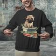 Pug Dog Reading Book Coffee Read Books Be Kind Stay Weird Unisex Sweatshirt