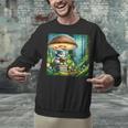 Rabbit Reading Book Under Large Mushroom Easter Bandana Unisex Sweatshirt