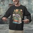 Raccoon Books Reading Flowers Unisex Sweatshirt