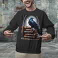 Raven On A Stack Of Books Wisdom Of Odin Unisex Sweatshirt