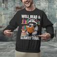 Well Read & Slightly Feral Raccoon Book Lover Graphic Unisex Sweatshirt