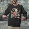 Read Books Be Kind Stay Weird Skeleton Reading Book Unisex Sweatshirt