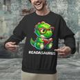 Readasaurus Reading Dinosaur Book Reader Bookworm Unisex Sweatshirt Readasaurus Reading Dinosaur Book Reader Bookworm Unisex Sweatshirt