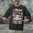 Reading Axolotl Book Lover Wildflowers Unisex Sweatshirt Reading Axolotl Book Lover Wildflowers Unisex Sweatshirt