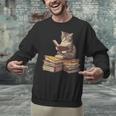 Reading Cat Book Lover Unisex Sweatshirt