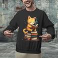 Reading Cat Books Cute Unisex Sweatshirt