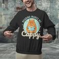 Reading Makes Me Cappy Bookworm Capybara Book Reading Unisex Sweatshirt Reading Makes Me Cappy Bookworm Capybara Book Reading Unisex Sweatshirt