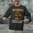 Reading Makes Me Feel Less Murdery Book Dragon Unisex Sweatshirt