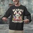 Reading Makes You Hoppier Bunny Book Fans Toddler Kid Unisex Sweatshirt Reading Makes You Hoppier Bunny Book Fans Toddler Kid Unisex Sweatshirt
