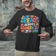 Reads Across Tee America Books Reader Reading Teacher Unisex Sweatshirt