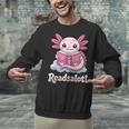 Readsalotl Axolotl Reading Cute Book Lover Bookworm Unisex Sweatshirt