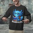 Readsolotl Blue Kawaii Axolotl Book Lover Reading Unisex Sweatshirt Readsolotl Blue Kawaii Axolotl Book Lover Reading Unisex Sweatshirt
