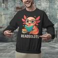 Readsolotl Kawaii Axolotl Reading Book Lover Unisex Sweatshirt Readsolotl Kawaii Axolotl Reading Book Lover Unisex Sweatshirt