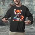 Red Panda Books Lover Reading Bookworm Unisex Sweatshirt