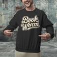 Retro Book Worm Reading For Book Lovers Unisex Sweatshirt