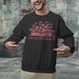 Retro Grow In Grace Wildflower Book Christian Bible Verse Unisex Sweatshirt