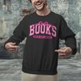 Retro Pink Coquette Bow Valentine Book Lover Varsity Unisex Sweatshirt