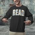 Retro Read Floral Reading Bookworm Librarian Book Lover Unisex Sweatshirt Retro Read Floral Reading Bookworm Librarian Book Lover Unisex Sweatshirt