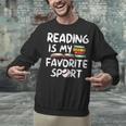 Retro Reading Is My Favorite Sport Baseball World Book Day Unisex Sweatshirt