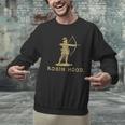 Robin Hood The Archer Book Cover Illustration In Gold Unisex Sweatshirt Robin Hood The Archer Book Cover Illustration In Gold Unisex Sweatshirt