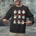 Santa Ghost Reading Books Christmas Library Teacher Unisex Sweatshirt