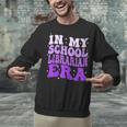 In My School Librarian Era Groovy Back To School Book Lover Unisex Sweatshirt
