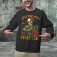 Skeleton Read Book Just One More Chapter Floral Book Lover Unisex Sweatshirt