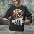 Skier BOOKS ARE GREAT BUT SKIS ARE BETTER Vintage Unisex Sweatshirt