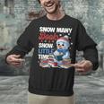 Snowman Winter Snow So Many Books Christmas Snow Little Time Unisex Sweatshirt