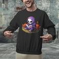 Spooky Grim Reaper Reading A Book Cute Creepy Halloween Unisex Sweatshirt
