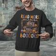 Spooky Halloween Bookshelf Bookcase Read More Books Unisex Sweatshirt Spooky Halloween Bookshelf Bookcase Read More Books Unisex Sweatshirt