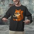 Squirrel Reading Book Lover Unisex Sweatshirt