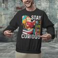 Stay Curious Monkey Reading Book Lover Bookworm Unisex Sweatshirt