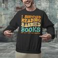 I Survived Reading Banned Books Read Librarian Men Women Unisex Sweatshirt I Survived Reading Banned Books Read Librarian Men Women Unisex Sweatshirt