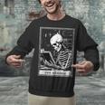 Tarot Card Shirt The Reader Tarot Skeleton Reading Book Unisex Sweatshirt