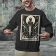 Tarot Cards Guide Book Esoteric Mysticism Clothing Tarot Card Justice Unisex Sweatshirt