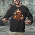 Turkey Reading Books Fall Season Thanksgiving Teacher Book Unisex Sweatshirt