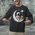 UFO Alien Astronaut Reading Book In Space Unisex Sweatshirt UFO Alien Astronaut Reading Book In Space Unisex Sweatshirt