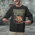 Unearth A Story Fox Reads a Book Unisex Sweatshirt