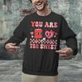 Valentine Day Book You Are Too Sweet Librarian Teacher Kids Unisex Sweatshirt