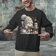 Vintage Cute Gnome Reading Book Coffee Cute Gnome Graphic Unisex Sweatshirt Vintage Cute Gnome Reading Book Coffee Cute Gnome Graphic Unisex Sweatshirt