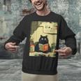 Vintage Japanese Cat Book Lovers Librarian Cat Dad Teacher Unisex Sweatshirt Vintage Japanese Cat Book Lovers Librarian Cat Dad Teacher Unisex Sweatshirt