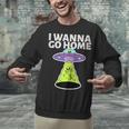 I Wanna Go Home Introvert UFO UAP Flying Saucer Trippy Alien Unisex Sweatshirt I Wanna Go Home Introvert UFO UAP Flying Saucer Trippy Alien Unisex Sweatshirt