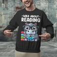 Wild About Reading Book Lover Hippo Unisex Sweatshirt
