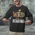 Wild About Reading Books Animal Theme Bookworm Library Day Unisex Sweatshirt