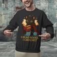 Wizard Cat Reading a Book While Crocheting Unisex Sweatshirt