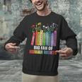 Women Floral Book Big Fan Of Human Rights Liberal Protest Unisex Sweatshirt
