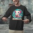 Women's Readsolotl Kawaii Axolotl Reading Book Lover Unisex Sweatshirt