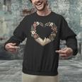 Women's Vintage Book Lover Valentine Heart Unisex Sweatshirt
