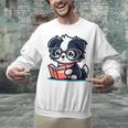 Adorable Book Lover Border Collie With Reading Glasses Cute Raglan Baseball Tee Unisex Sweatshirt